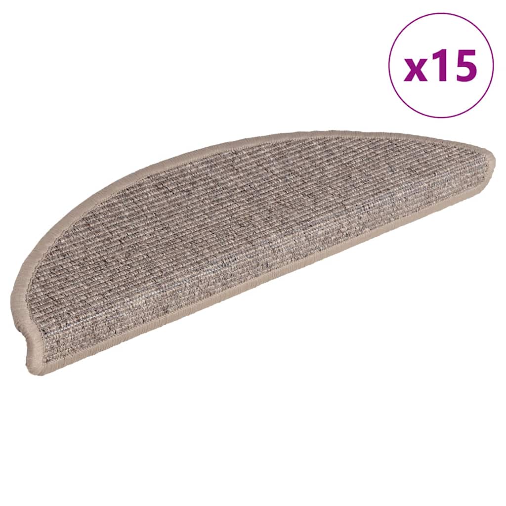 Maty schodów vidaxl samozadowolenie 15 st 56x17x3 cm ciemny beż