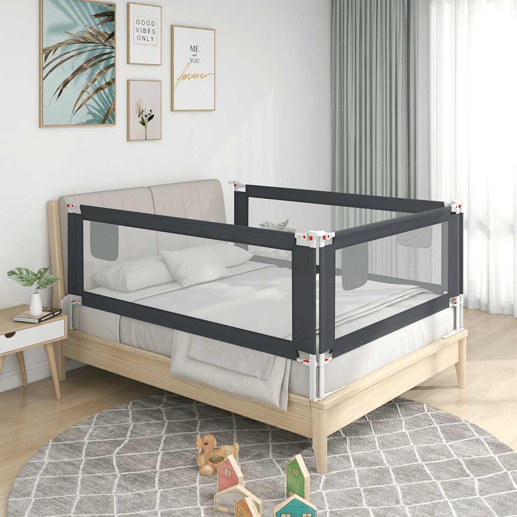 Tableau de lit Vidaxl Toddler 200x25 cm tissu gris foncé