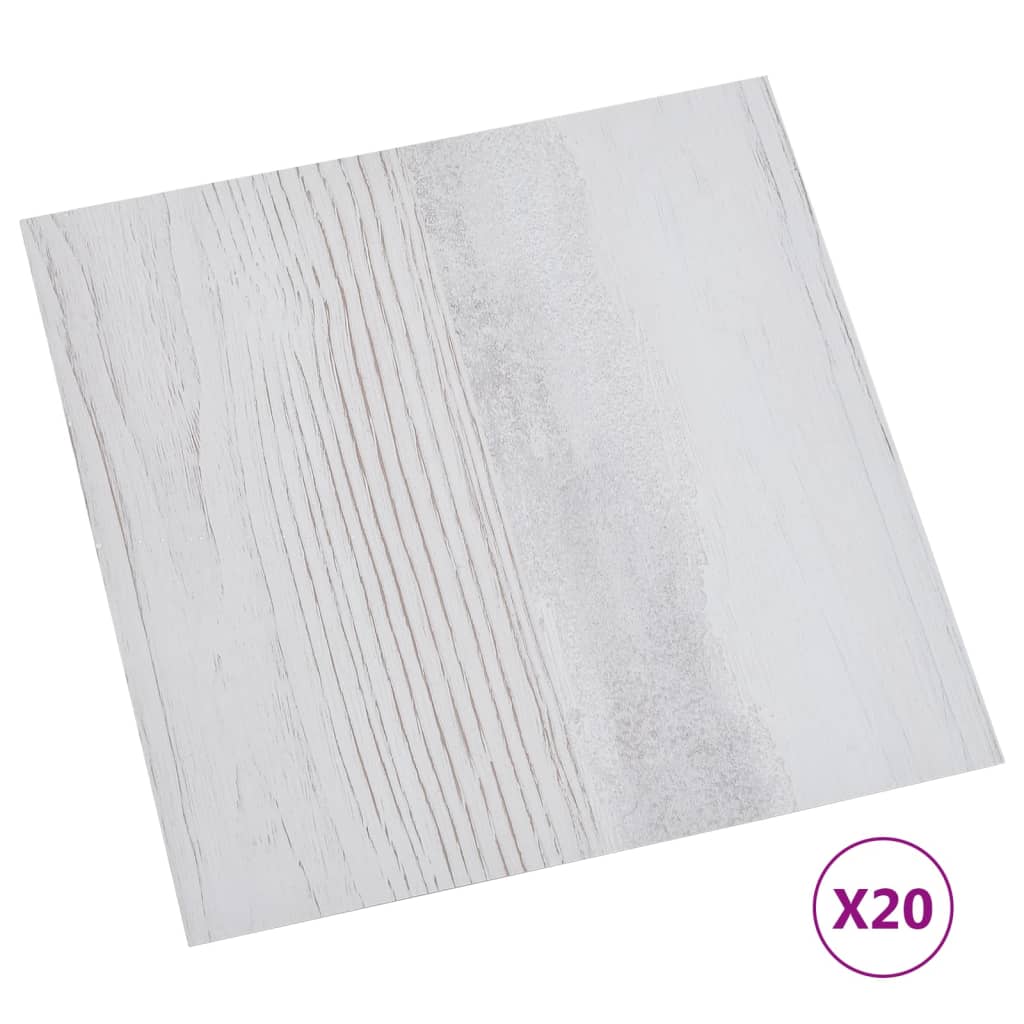 Vidaxl Floor Boards 20 ST Self -adhezyjna 1,86 m² PVC jasnoszary