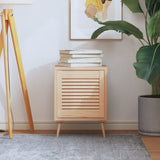 Porte d'armoire Vidaxl avec lattes 39.5x39.4 cm Pine solide