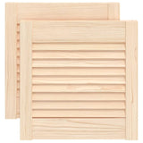 Dveře skříně Vidaxl s lamely 2 ks 39,5x39,4 cm pevná borovice