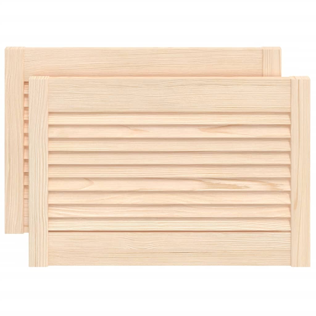 Dveře skříně Vidaxl s lamely 2 ks 39,5x59,4 cm pevná borovice