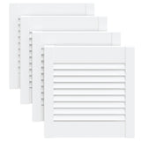 Portes d'armoire Vidaxl avec des lattes 4 pcs 39.5x39.4 cm Bois de pin blanc