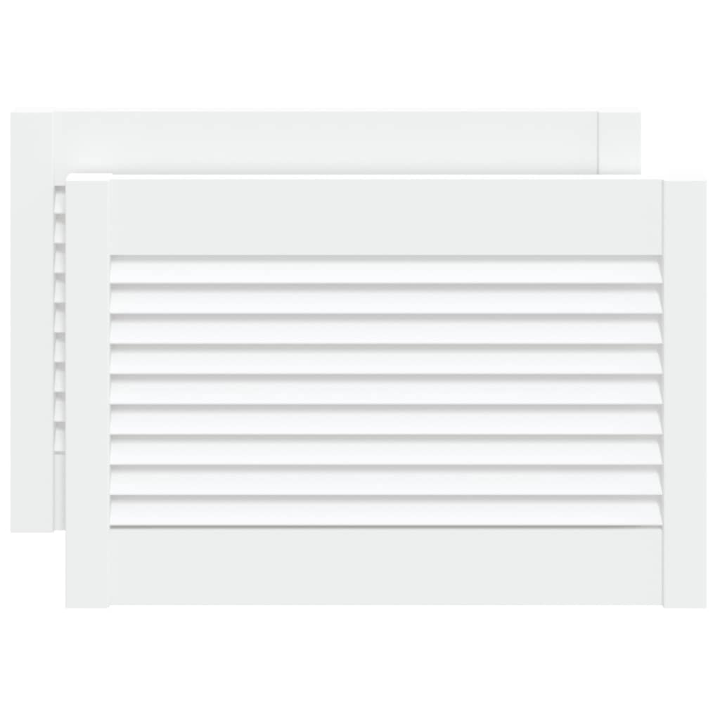 Porte di armadietti Vidaxl con stecche 2 pezzi 39.5x59,4 cm Pine legno bianco