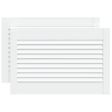 Porte di armadietti Vidaxl con stecche 2 pezzi 39.5x59,4 cm Pine legno bianco
