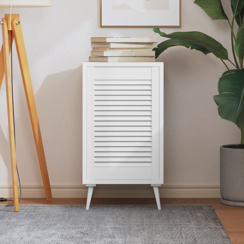 Porte d'armoire Vidaxl avec lattes 61,5x39.4 cm Pine solide blanc