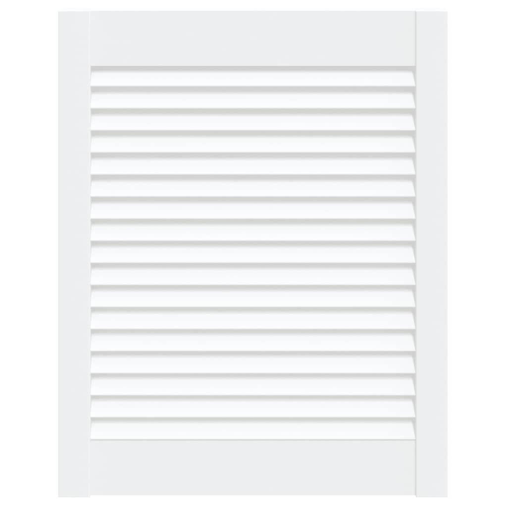 Porte d'armoire Vidaxl avec lattes 61,5x49.4 cm Pine solide blanc
