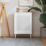 Porte d'armoire Vidaxl avec lattes 61,5x49.4 cm Pine solide blanc
