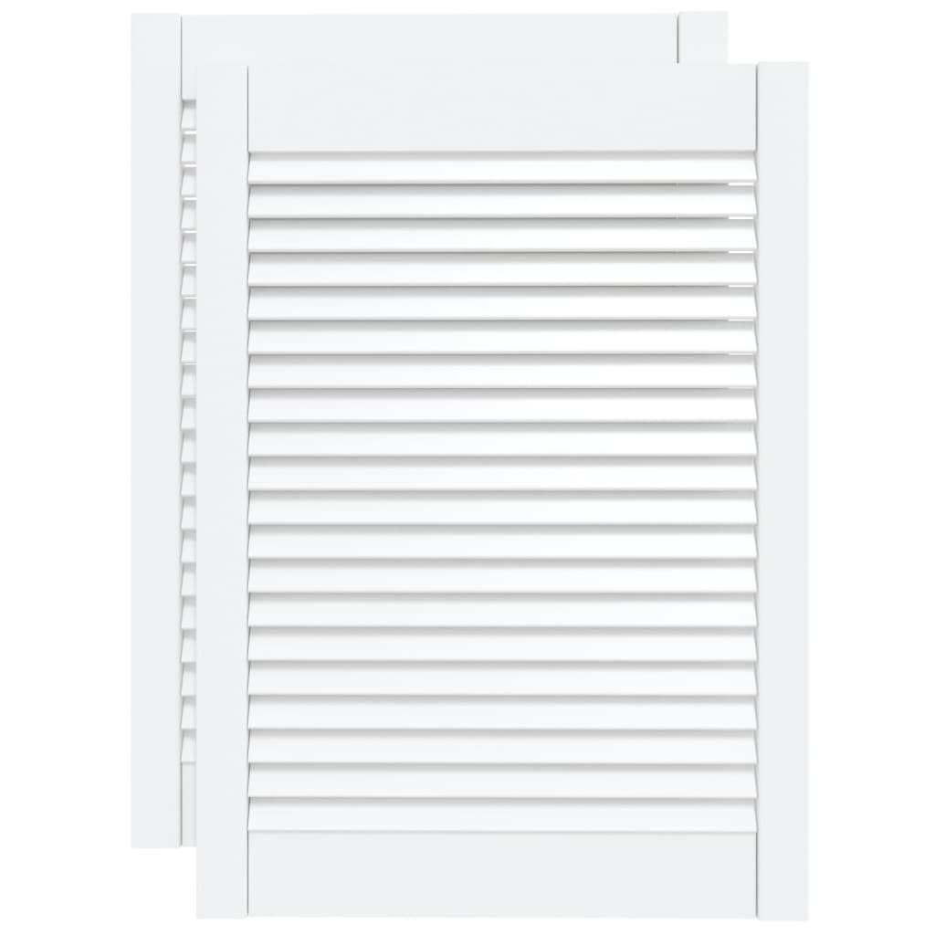 Porte di armadietti Vidaxl con doghe 2 pezzi 69x49,4 cm Pine bianco Solido bianco