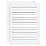 Porte di armadietti Vidaxl con doghe 2 pezzi 69x49,4 cm Pine bianco Solido bianco