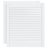 Porte di armadietti Vidaxl con stecche 2 pezzi 69x59,4 cm Pine bianco bianco