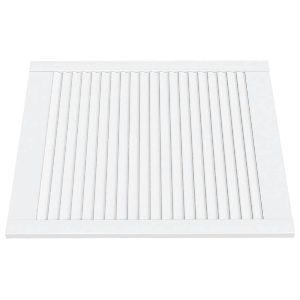 Porte di armadietti Vidaxl con stecche 2 pezzi 69x59,4 cm Pine bianco bianco