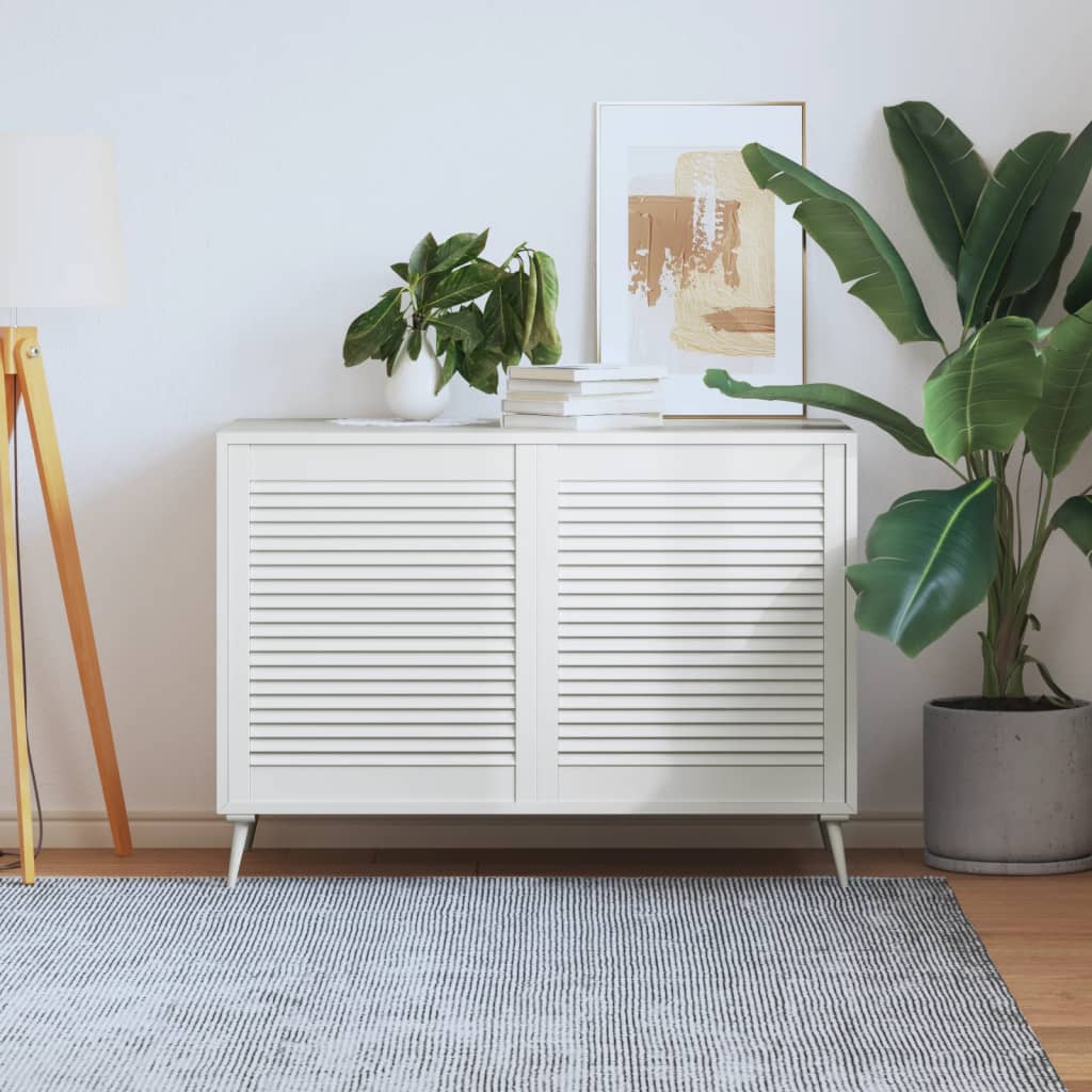Porte di armadietti Vidaxl con stecche 2 pezzi 69x59,4 cm Pine bianco bianco
