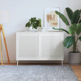Porte di armadietti Vidaxl con stecche 2 pezzi 69x59,4 cm Pine bianco bianco