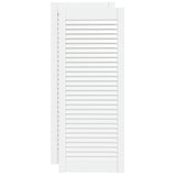 Portes d'armoire Vidaxl avec des lattes 2 pcs 99.3x39.4 cm Bois de pin blanc