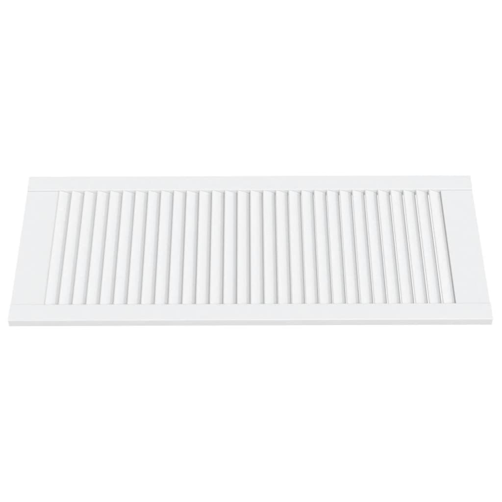Portes d'armoire Vidaxl avec des lattes 2 pcs 99.3x39.4 cm Bois de pin blanc