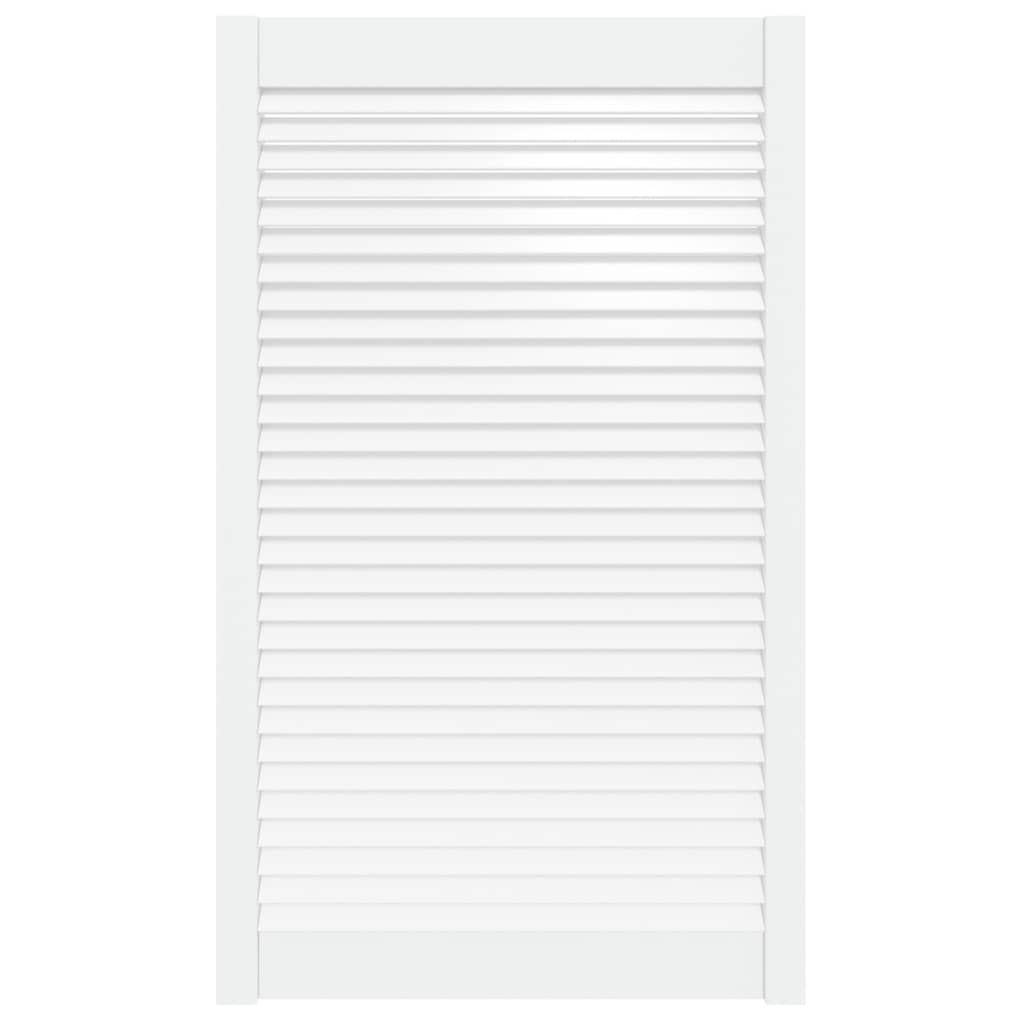 Porte d'armoire Vidaxl avec lattes 99.3x59.4 cm Pine solide blanc