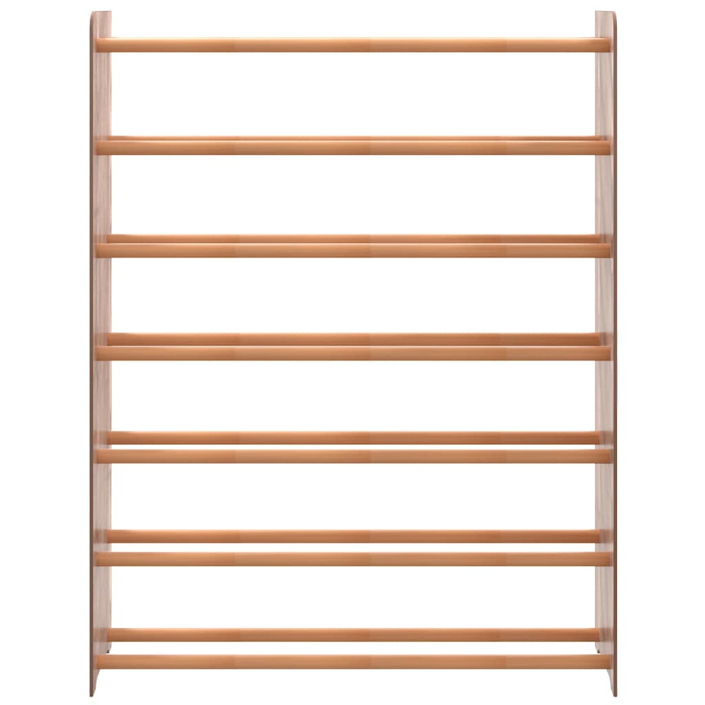 Vidaxl stojalo za čevlje 90x24x117 cm predelana lesena rjava