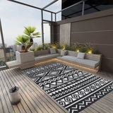 Vidaxl ausserhalb vun Tug Arakil 140x200 cm Polyprope schwaarz