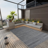 Vidaxl à l'extérieur du tapis Arakil 140x200 cm Anthracite en polypropène -colore