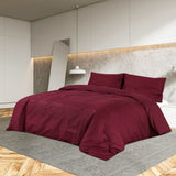 Vidaxl -täcke överlägg set lätt 200x220 cm mikrofiber Bordeaux