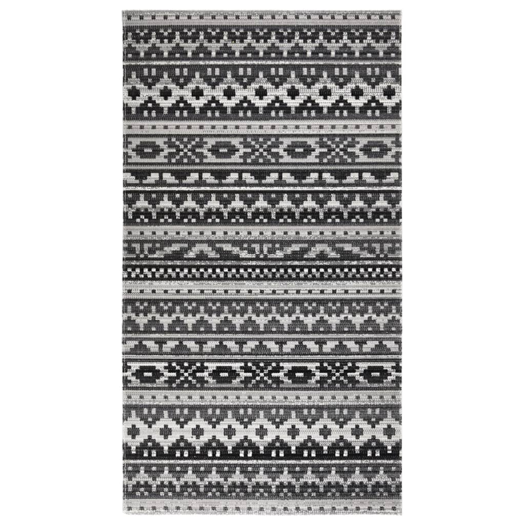 Vidaxl Außen Teppich flach gewebt 115x170 cm dunkelgrau