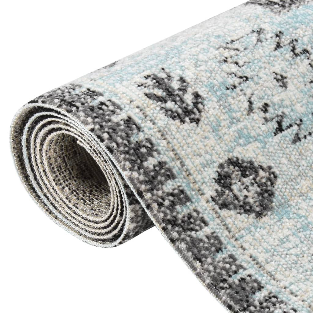 Vidaxl außerhalb des Teppichs flach -gehoben 115x170 cm Grün und grau