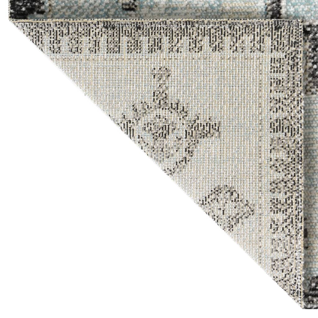 Vidaxl außerhalb des Teppichs flach -gehoben 115x170 cm Grün und grau