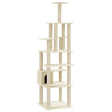 Vidaxl Cat Scraping Post med Sisal Scratching Posts 183 cm Cream -Colored