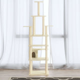 Vidaxl Cat Scraping Post med Sisal Scratching Posts 183 cm Cream -Colored