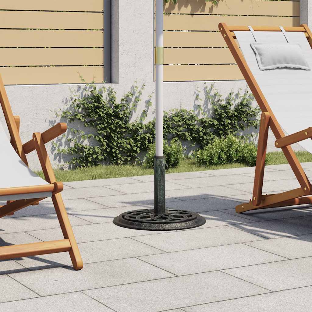 Vidaxl Parasol Foot 44x44x31 cm Gusseisengrün