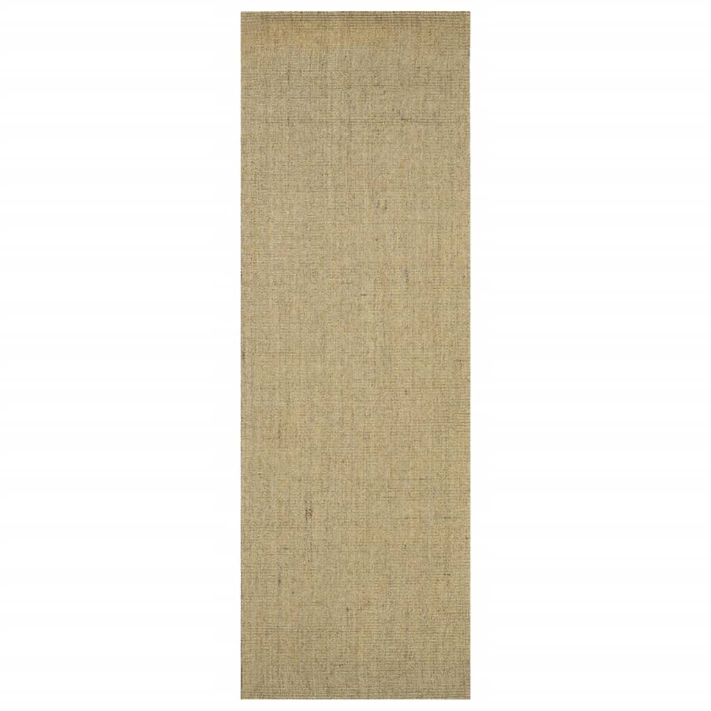 Vidaxl tappeto 66x200 cm Verde di sisal naturale