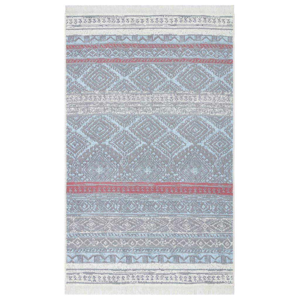 Tapis Vidaxl 160x230 cm Coton rose et aqua