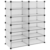 VIDAXL -Schuhregal 94.5x36.5x106 cm Polypropen transparent