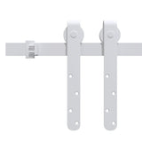 Sospensione Vidaxl Set per mini -skiver porta 183 cm in acciaio carbone bianco