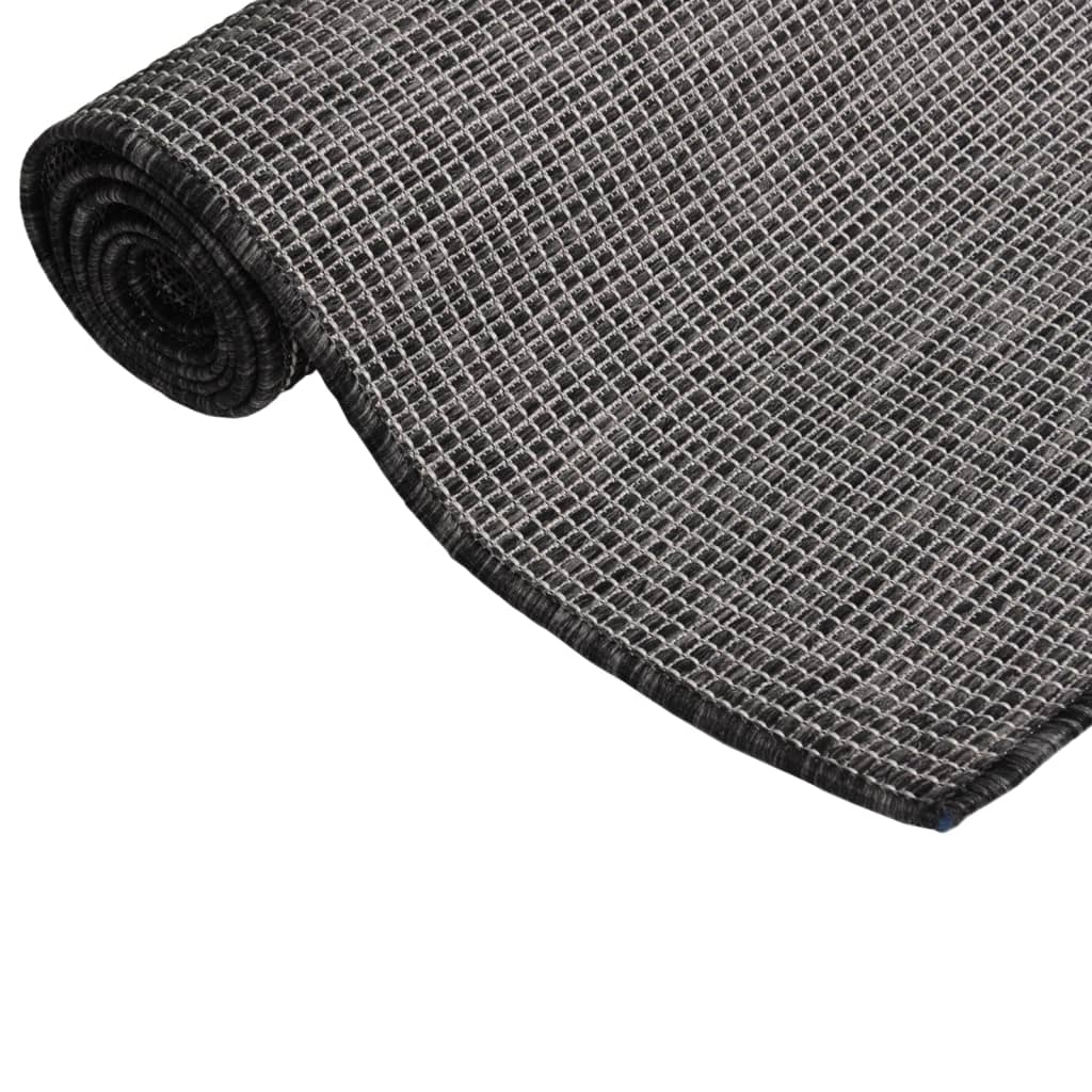 Vidaxl mimo koberec plochý tkaný 80x150 cm šedá
