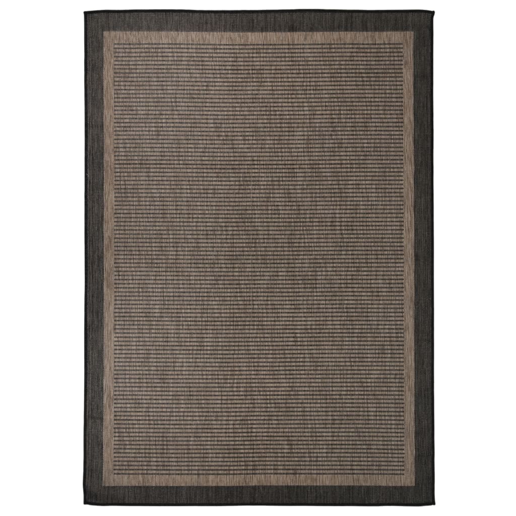 Vidaxl mimo koberec plochý tkaný 140x200 cm tmavě hnědá