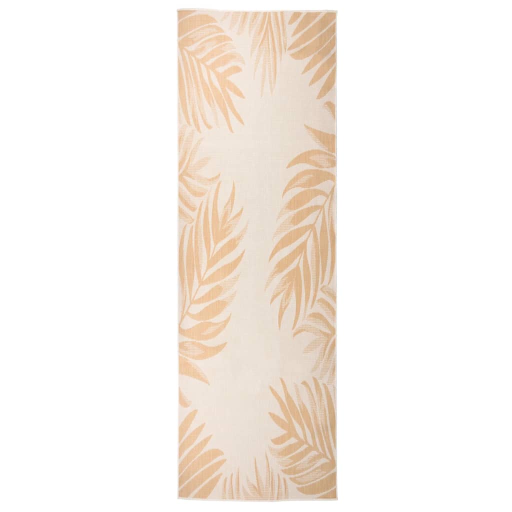 Vidaxl mimo koberec s vzorem listů plochý tkaný 80x250 cm