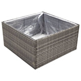 Boîte de planification Vidaxl 80x80x40 cm Poly Rattan Grey