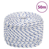 Vidaxl Boot Vrv 6 mm 50 m polipropilen bela