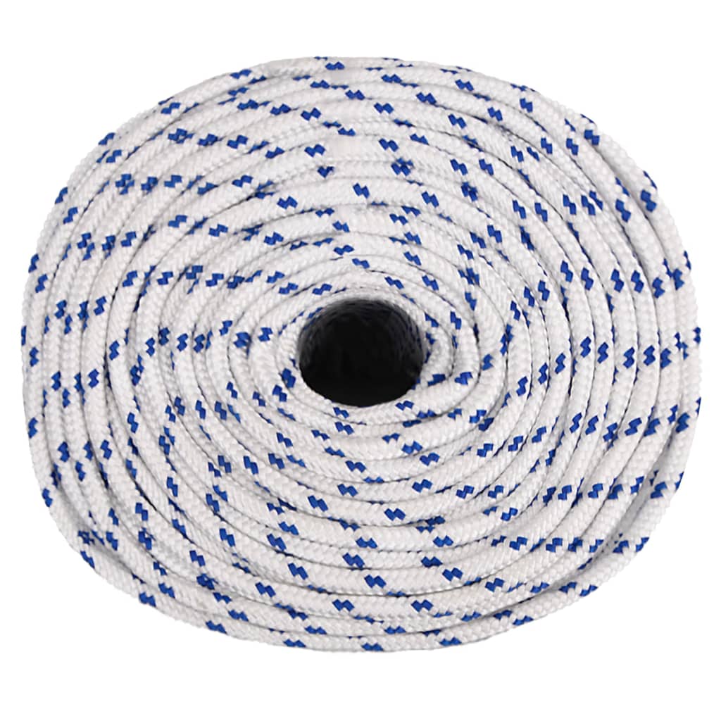 Vidaxl Boot Vrv 6 mm 50 m polipropilen bela