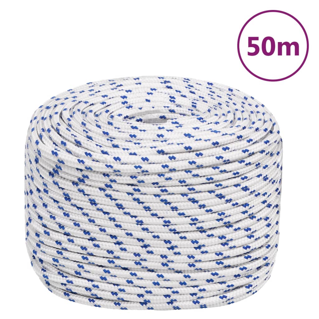 Vidaxl Boot Rope 8 mm 50 m Polropypylen Wäiss