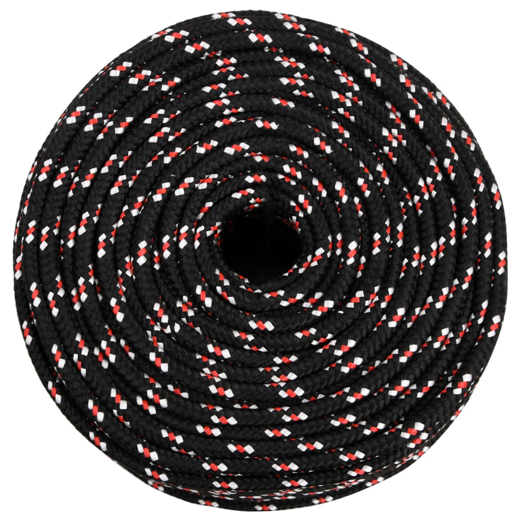 Vidaxl Boot Rope 6 mm 25 m polypropylen sort