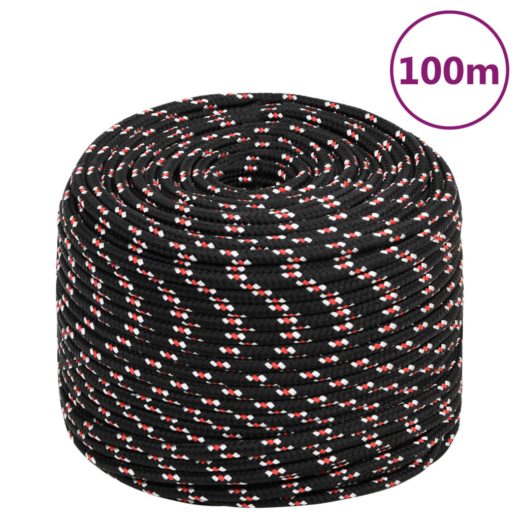 Vidaxl Boot Rope 10 mm 100 m polypropylen sort