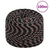Vidaxl Boot Rope 10 mm 100 m polypropylen sort