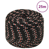 Vidaxl Boot Vrv 12 mm 25 m polipropilen črna