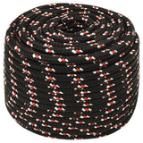 Vidaxl Boot Vrv 12 mm 25 m polipropilen črna