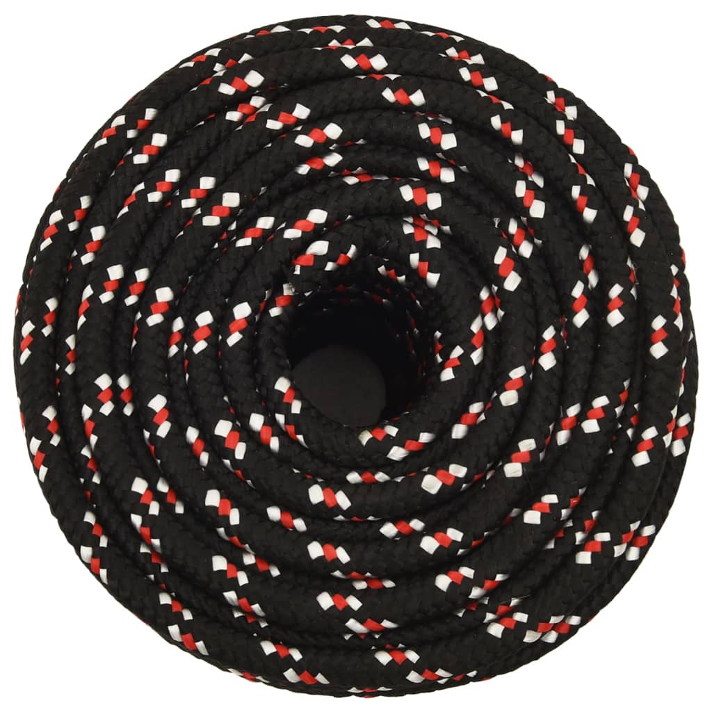 Vidaxl Boot Vrv 12 mm 25 m polipropilen črna