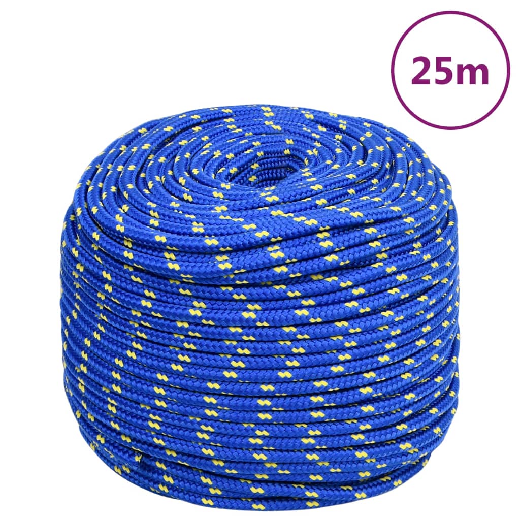 Vidaxl čoln vrv 10 mm 25 m polipropilensko modra