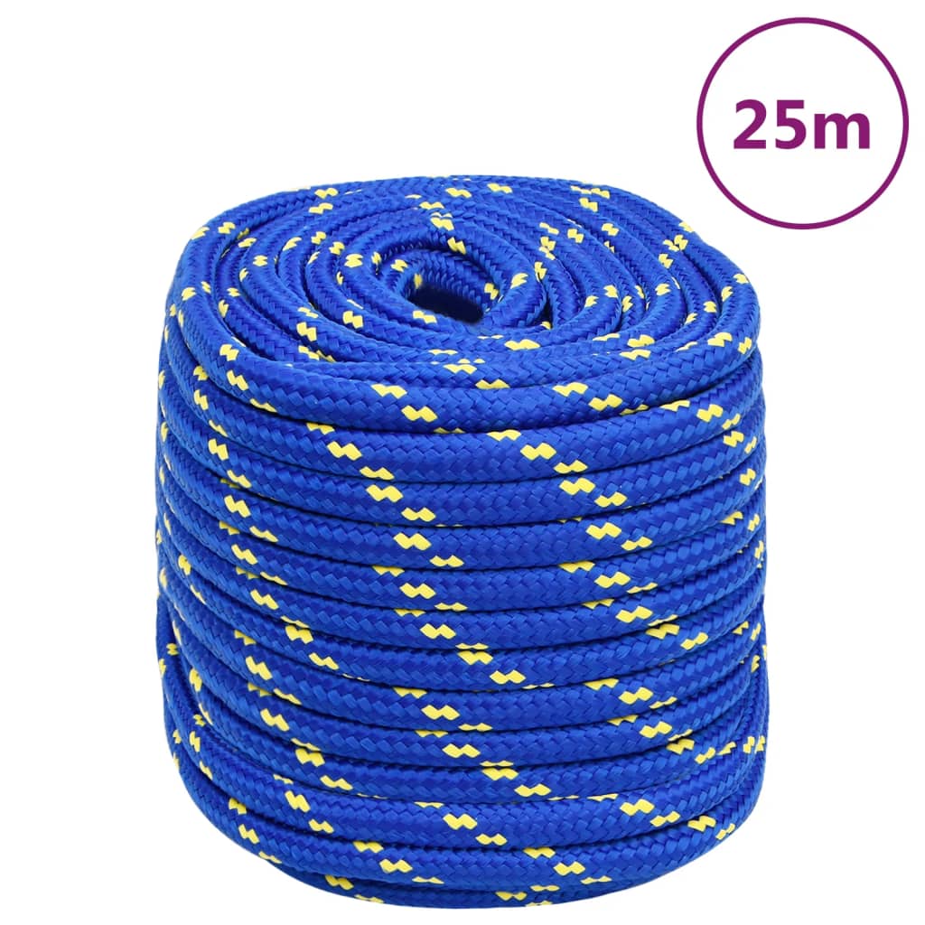 Vidaxl čoln vrv 16 mm 25 m polipropen modra